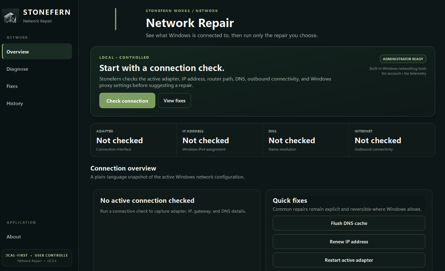 Stonefern Network Repair — original product artwork